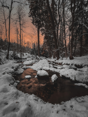 Sonnenuntergang im Winter